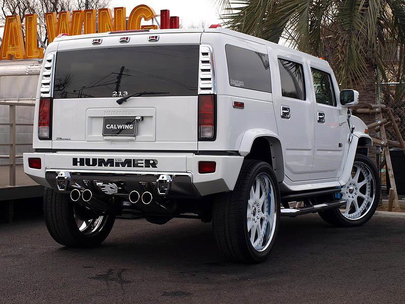 ハマーH2 ディフェンダーワークス ビレットDリング リア クローム