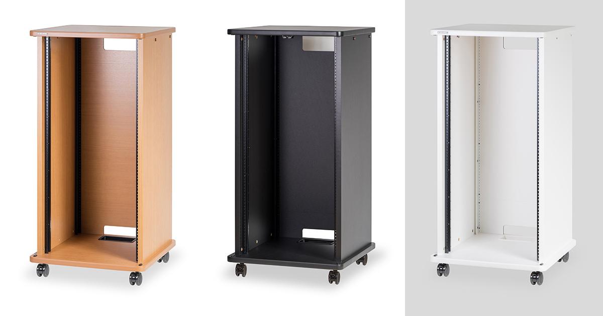 24U 木製AVワゴン（組立式・扉なし）｜CWXK-24-DN｜カナレ電気