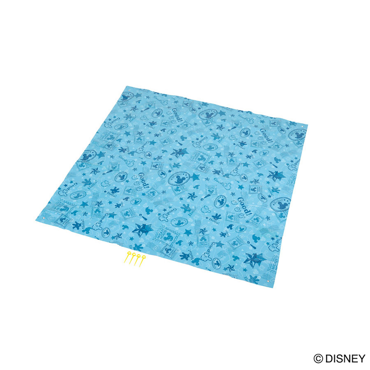 ディズニー クッションレジャーシート180×180cm(ミッキーマウス/切手