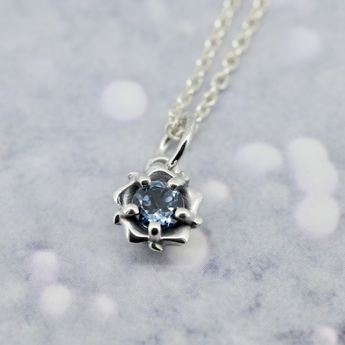 シルバーロンドンブルー トパーズ ネックレス250913 | 名古屋の