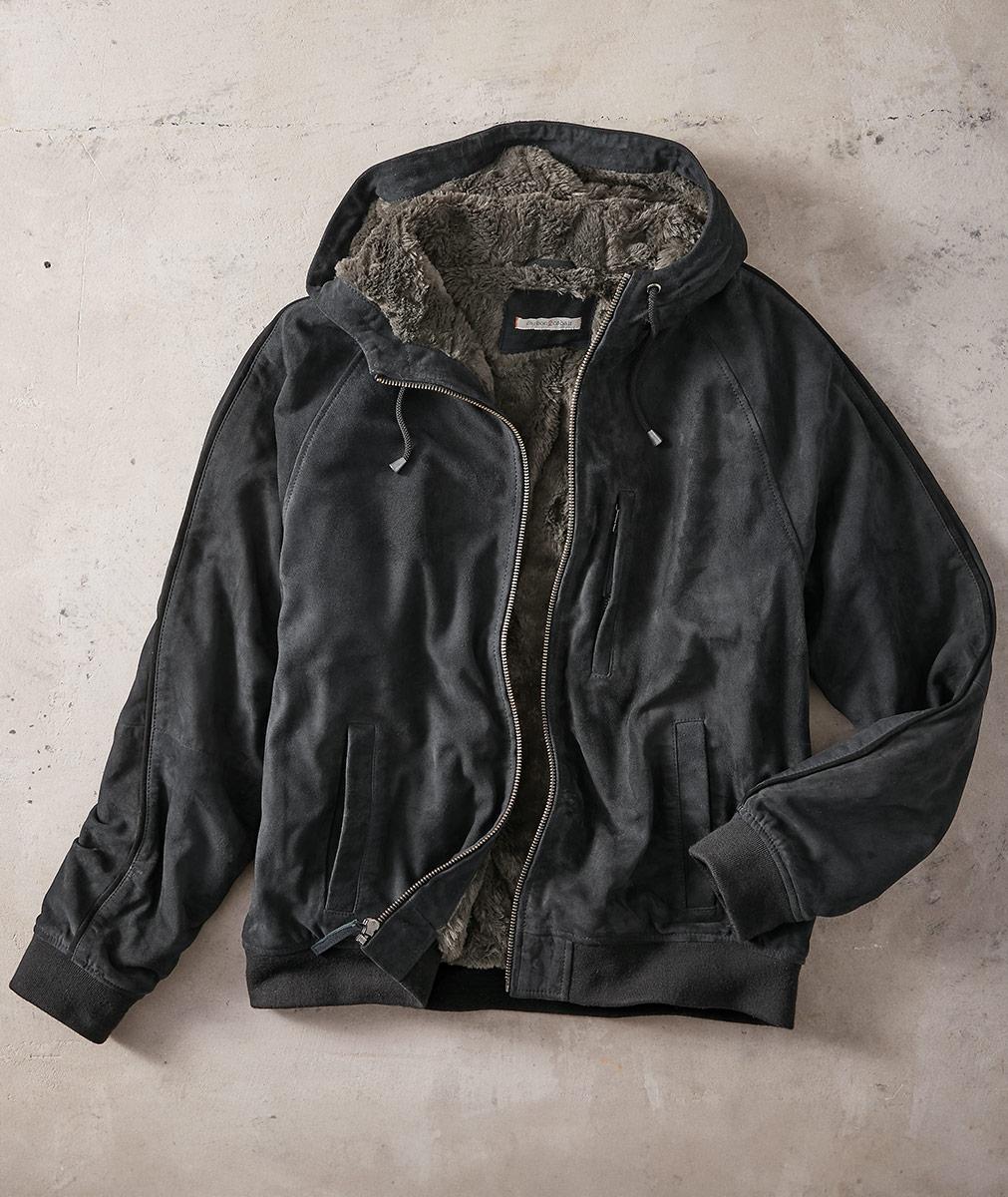 Men's Singularity Suede Hoodie | Carbon2Cobalt