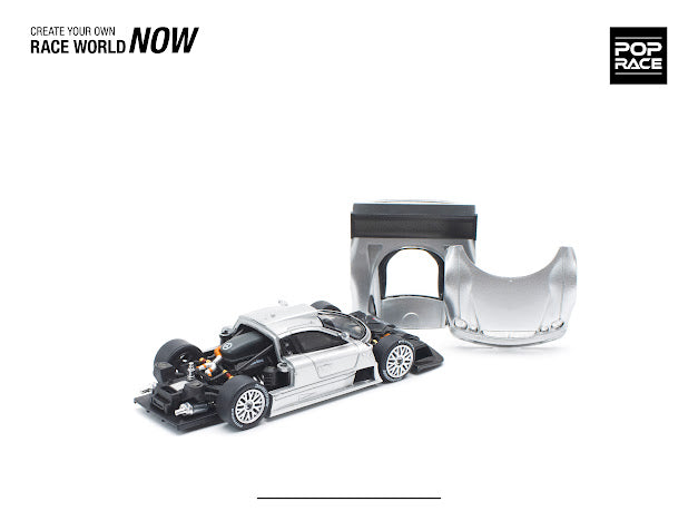 Pop Race 1:64 Mercedes-Benz AMG CLK GTR - Silver – CarBro MC