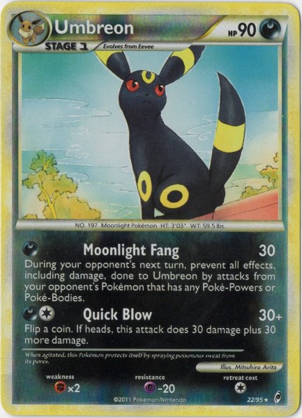 ブラッキー 海外版 英語版 リバホロ Umbreon - 22/95 - 海外限定