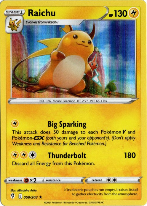 ライチュウ 海外版 英語版 Raichu - 050/203 -【Card Chicken】