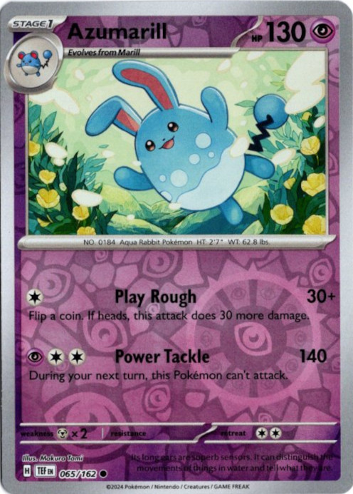 マリルリ 海外版 英語版 リバホロ Azumarill - 065/162 -【Card Chicken】