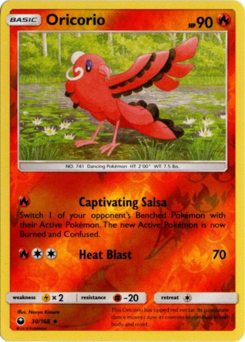 オドリドリ 海外版 英語版 リバホロ Oricorio - 30/168 -【Card Chicken】