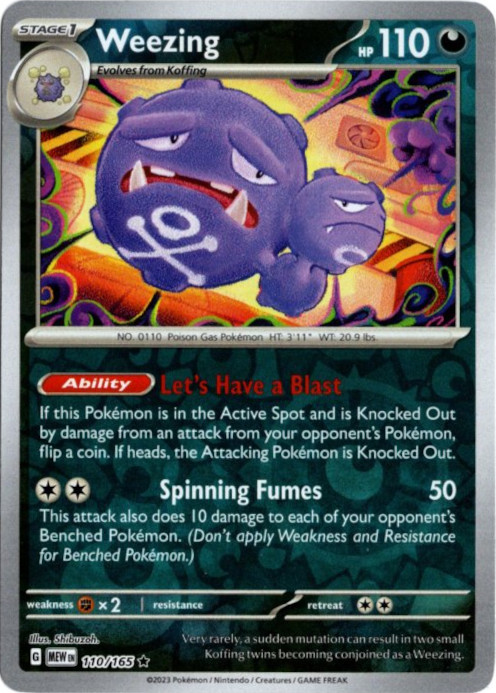 マタドガス 海外版 英語版 リバホロ Weezing - 110/165 -【Card Chicken】