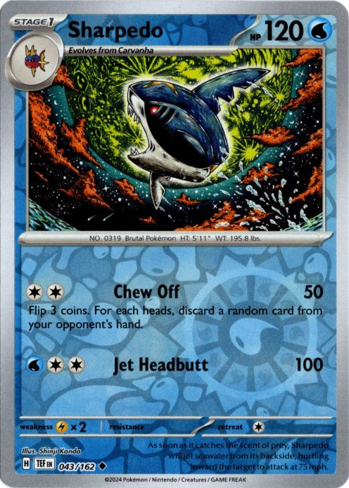 サメハダー 海外版 英語版 リバホロ Sharpedo - 043/162 -【Card Chicken】