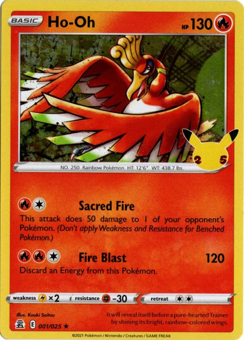 ホウオウ 海外版 英語版 25th Ho-Oh - 1/25 -【Card Chicken】