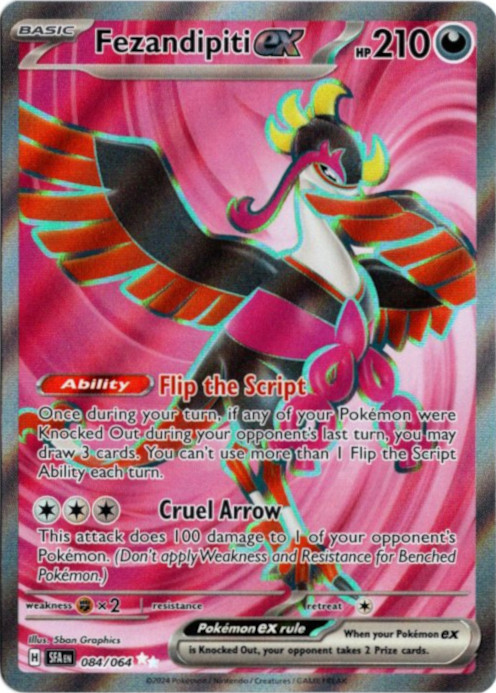 キチキギスex SR 海外版 英語版 Fezandipiti ex - 084/064 -【Card