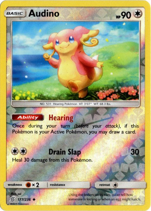 タブンネ 海外版 英語版 リバホロ Audino - 177/236 -【Card Chicken】