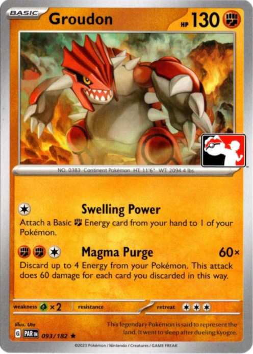 グラードン 海外版 英語版 Prize Pack Groudon - 093/182 -【Card