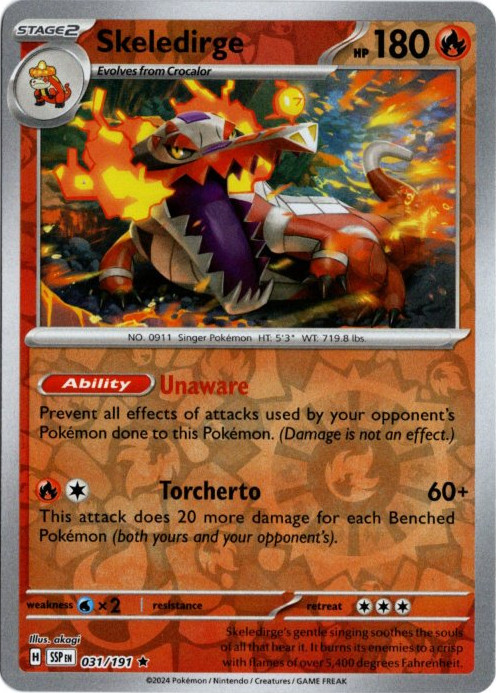 ラウドボーン 海外版 英語版 リバホロ Skeledirge - 031/191 -【Card