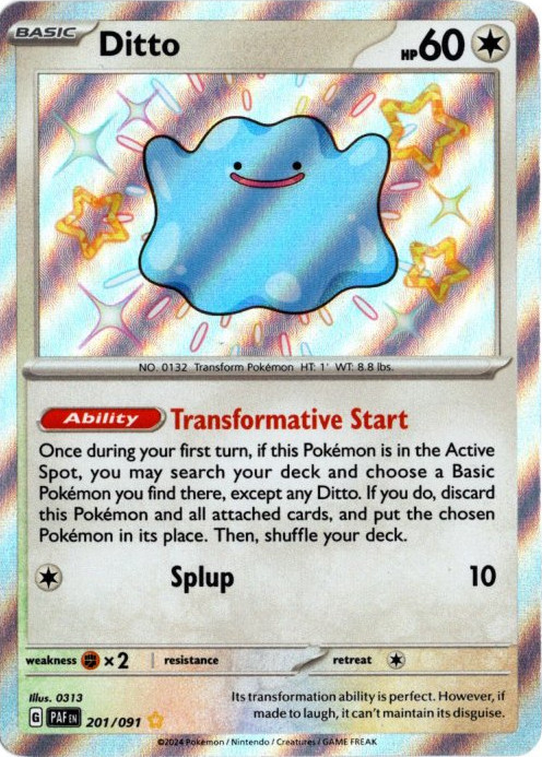 メタモン S 海外版 英語版 色違い Ditto - 201/091 -【Card Chicken】