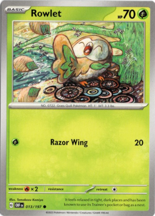モクロー 海外版 英語版 Rowlet - 013/197 -【Card Chicken】