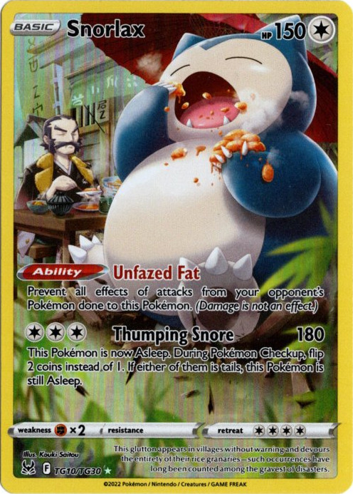 カビゴン CHR 海外版 英語版 Snorlax - TG10/TG30 -【Card Chicken】