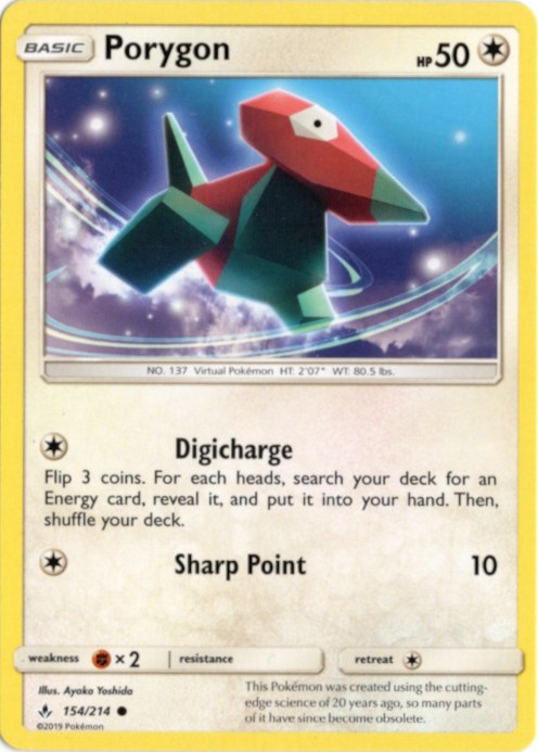 ポリゴン 海外版 英語版 Porygon - 154/214 -【Card Chicken】