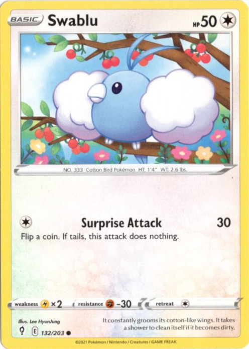 チルット 海外版 英語版 Swablu - 132/203 -【Card Chicken】