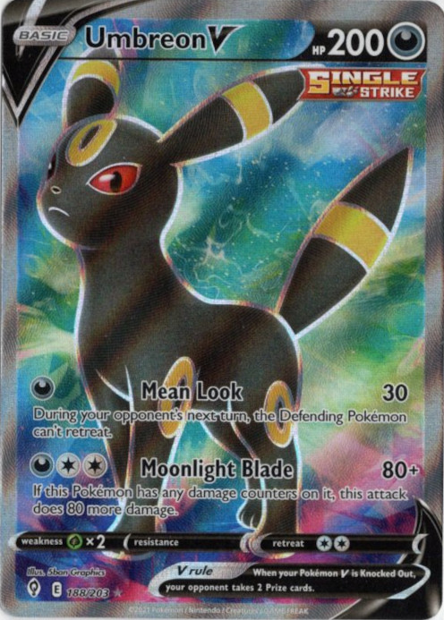 ブラッキーV SR 海外版 英語版 Umbreon V - 188/203 -【Card Chicken】
