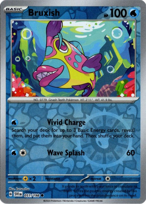 ハギギシリ 海外版 英語版 リバホロ Bruxish - 051/198 -【Card Chicken】