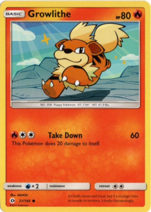 ガーディ 海外版 英語版 Growlithe - 21/149 -【Card Chicken】