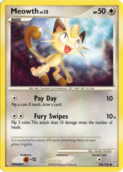 ニャース 海外版 英語版 Meowth - 106/146 -【Card Chicken】