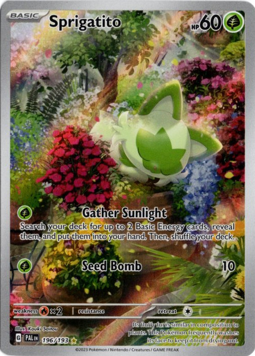 ニャオハ AR 海外版 英語版 Sprigatito - 196/193 -【Card Chicken】