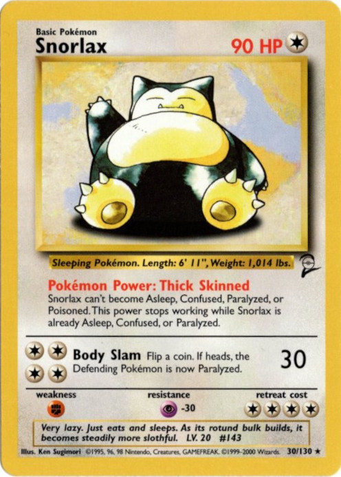 カビゴン 海外版 英語版 Snorlax - 30/130 -【Card Chicken】