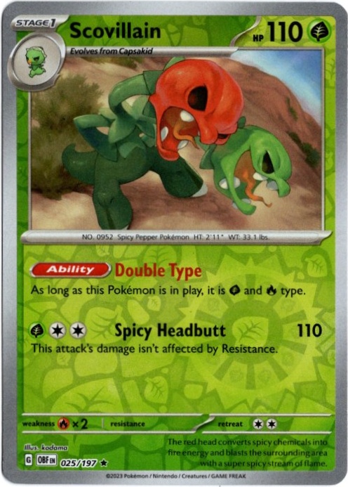 スコヴィラン 海外版 英語版 リバホロ Scovillain - 025/197 -【Card