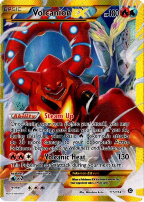 センタリングズレ】ボルケニオンEX UR 海外版 英語版 Volcanion EX