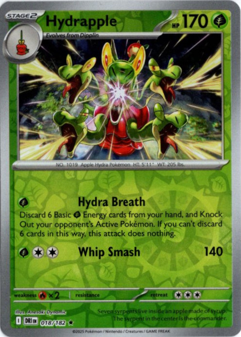 カミツオロチ 海外版 英語版 リバホロ Hydrapple - 018/182 -【Card