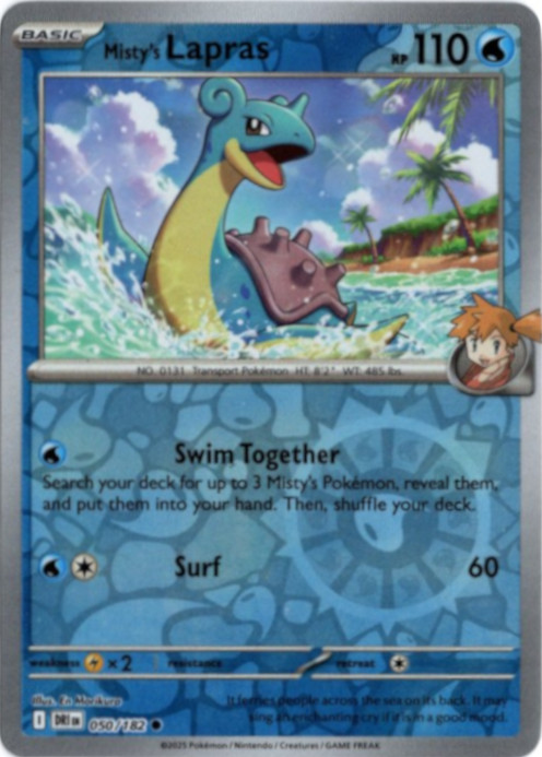 カスミのラプラス 海外版 英語版 リバホロ Misty's Lapras - 050/182