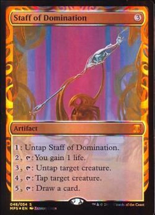 EX+](部分光沢FOIL)威圧の杖/Staff of Domination《英語》【MPS】