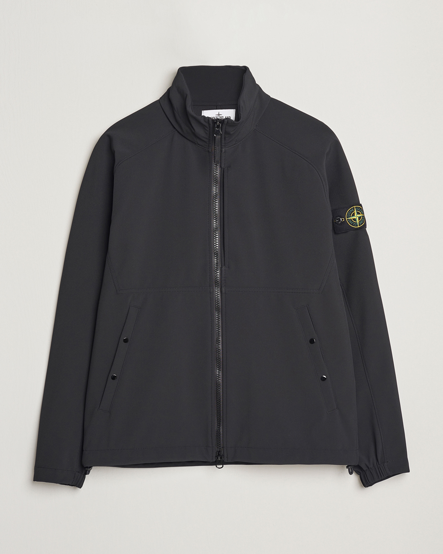 Stone Island Soft Shell Jacket Black at CareOfCarl.com