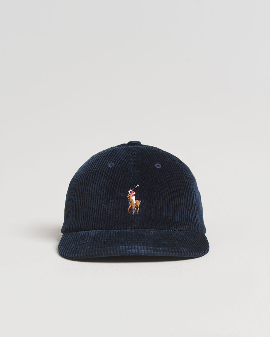Polo Ralph Lauren Corduroy Cap Aviator Navy at CareOfCarl.com