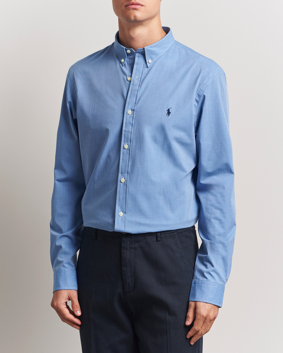 Brunello Cucinelli Slim Fit Denim Shirt Indigo Blue at CareOfCarl.com