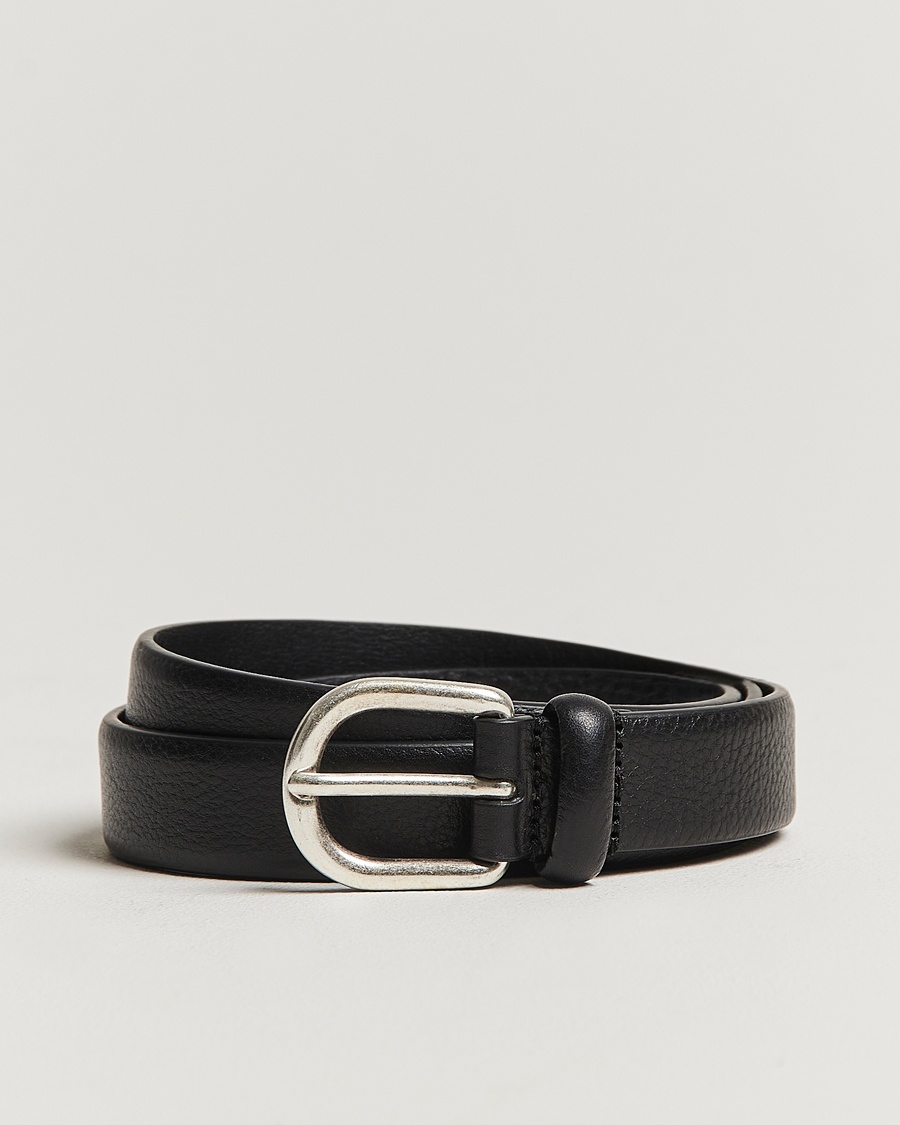 Auralee Leather Square Buckle Belt Black at CareOfCarl.com