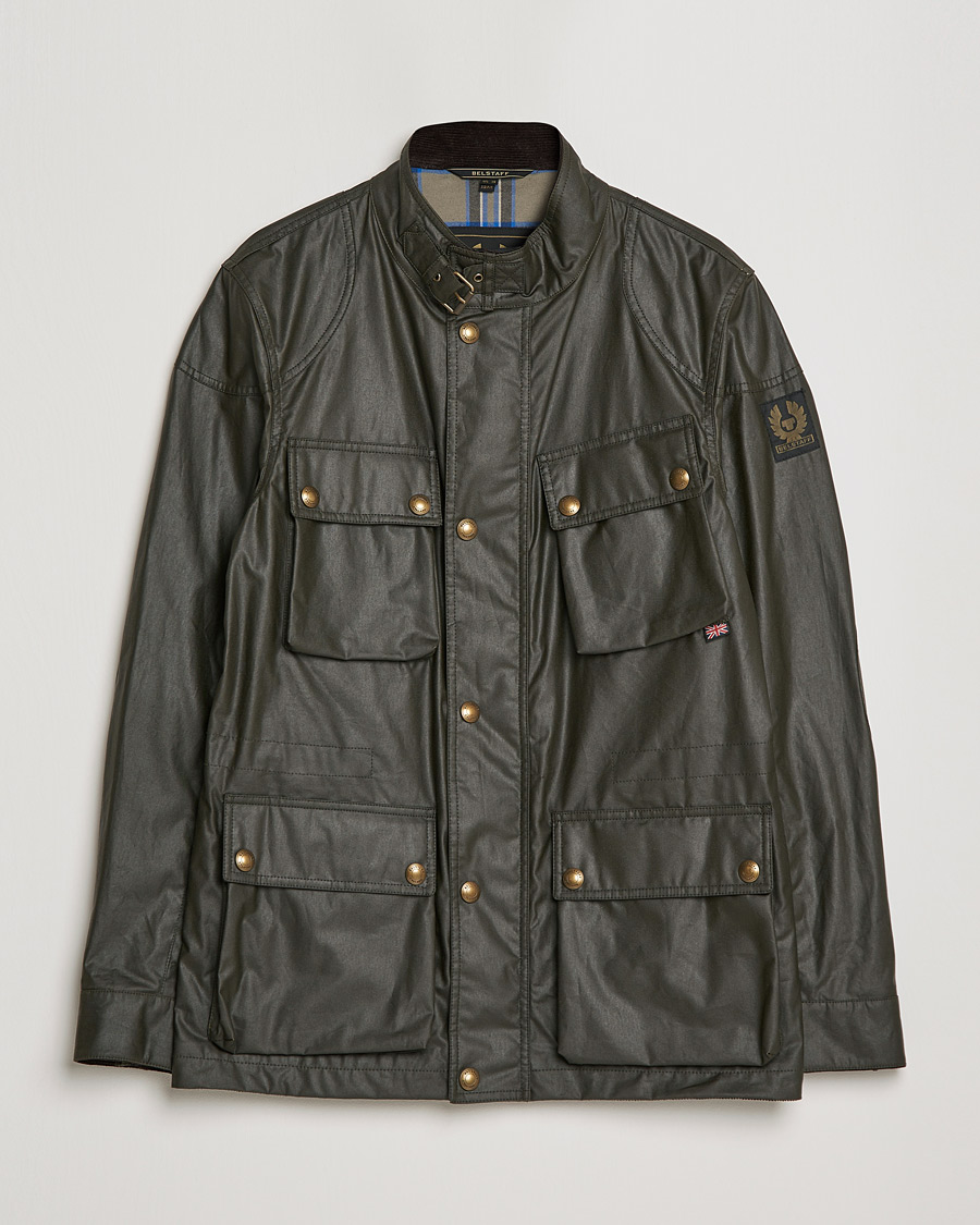 Belstaff Fieldmaster Waxed Jacket Faded Olive - CareOfCarl.dk