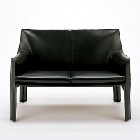 Cassina (カッシーナ) 414 CAB キャブ ラウンジアームチェア 2人掛 黒