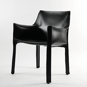 Cassina (カッシーナ)413 CAB アームチェア(黒革)-アウトレット