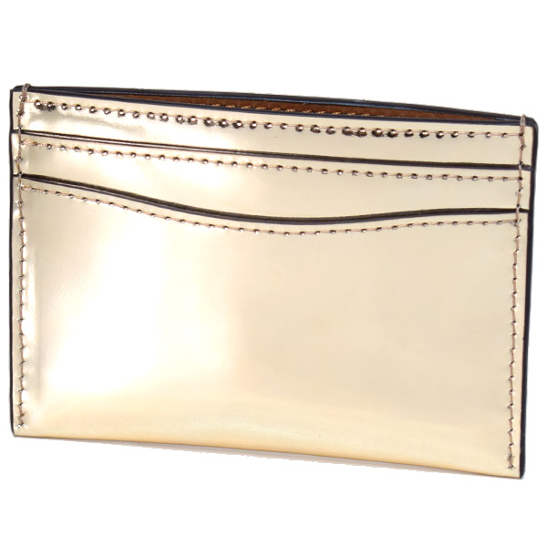 COACH】コーチ カードケース レザー メタリック C ロゴ カードケース