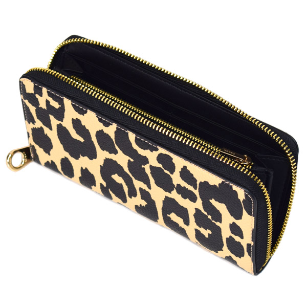 COACH】コーチ 長財布 レオパード ヒョウ柄 アニマル ぺブルレザー