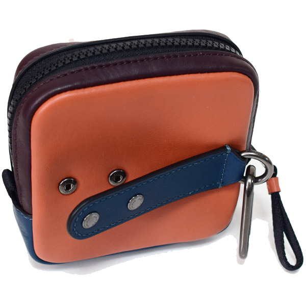 COACH】コーチ メンズ スムースカーフレザー ロゴ パッチ カラー