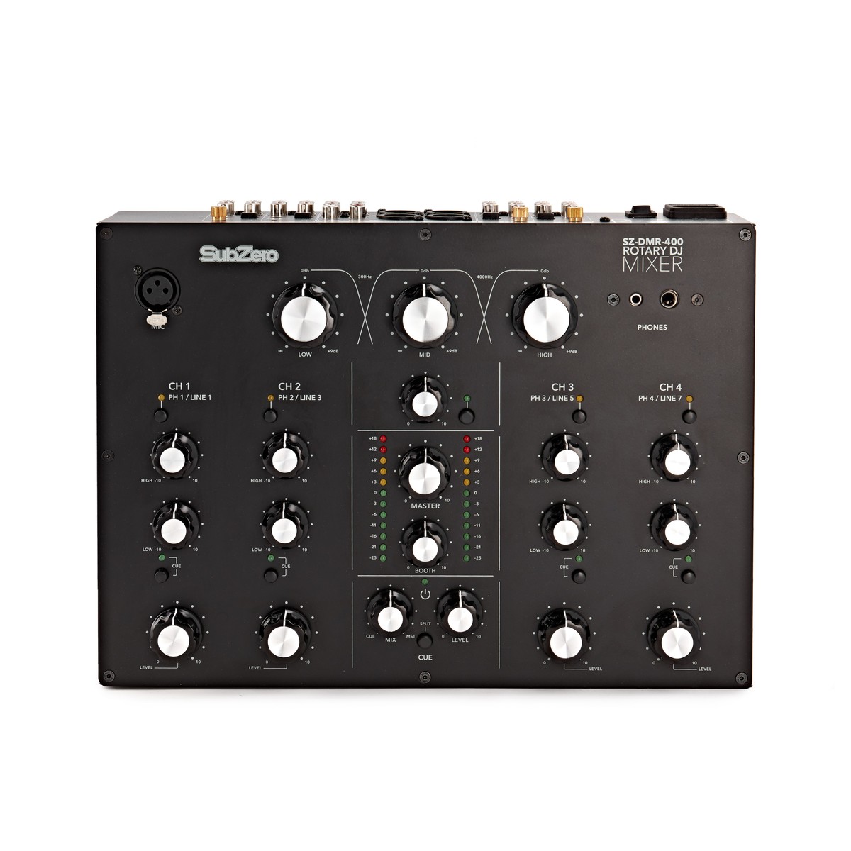 SubZero 4 Channel Rotary DJ Mixer