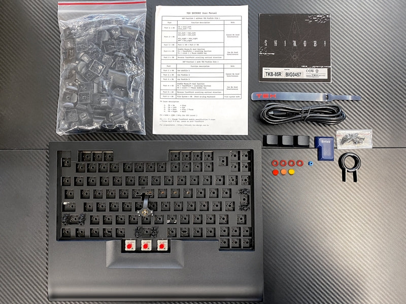 TEX Shinobi DIY Type (Hot-Swap) 』 日本語JIS配列 自作キット (キー