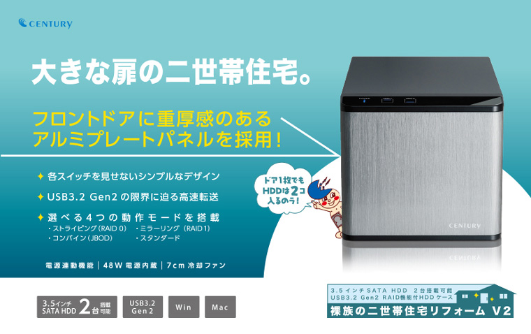 販売終了】 裸族の二世帯住宅リフォーム V2 (CRNS35U32CRF