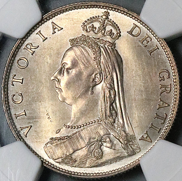 1887 NGC MS 64 Victoria Florin Great Britain Jubilee Silver 2