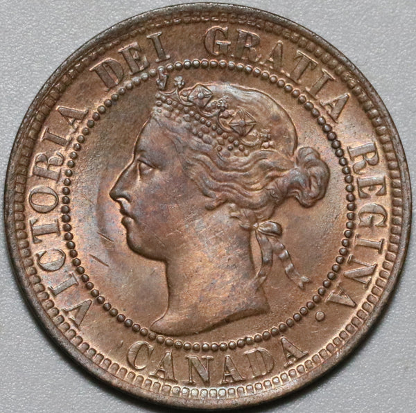 1900-H Canada Victoria UNC Large 1 Cent Coin (21042502R