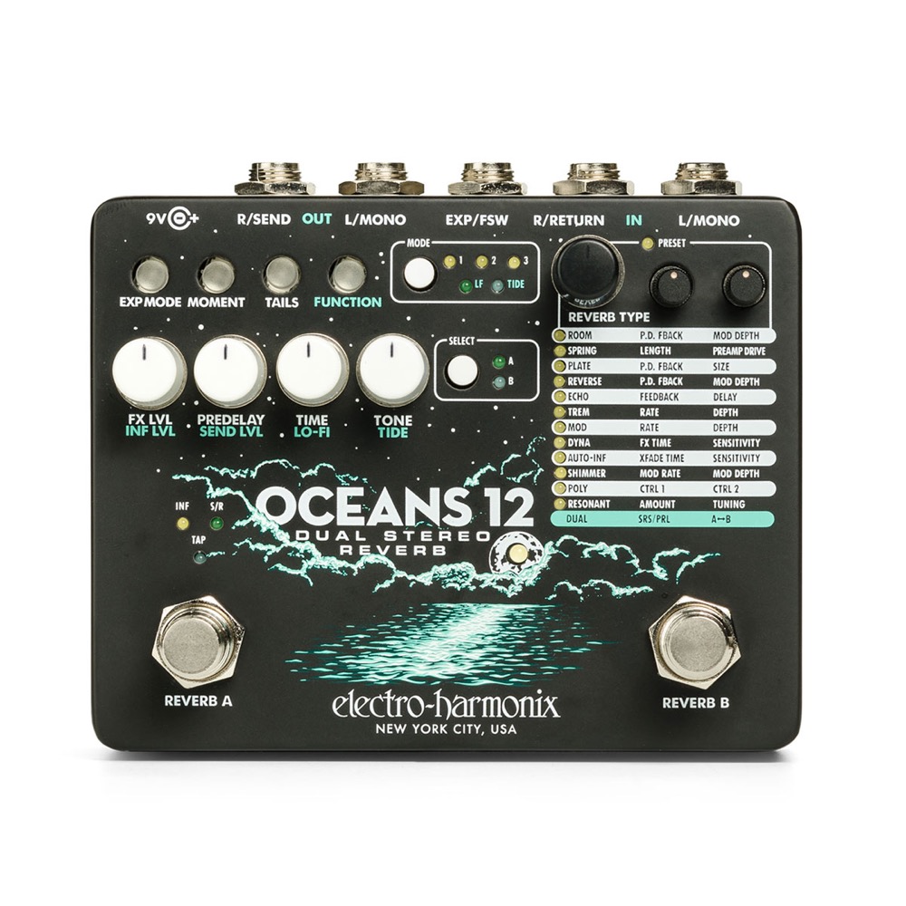 ELECTRO-HARMONIX OCEANS 12 Reverb ギターエフェクター(エレハモ