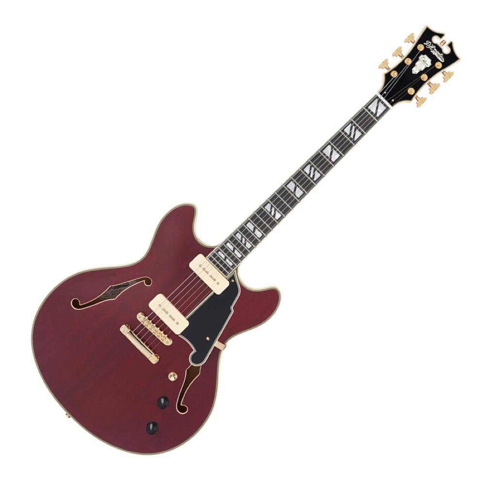 D'Angelico ディアンジェリコ Deluxe DC P-90 Satin Trans Wine エレキ